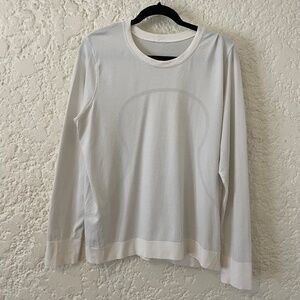 Lululemon Swiftly Tech Long Sleeve Shirt Women’s 16 White Workout Top